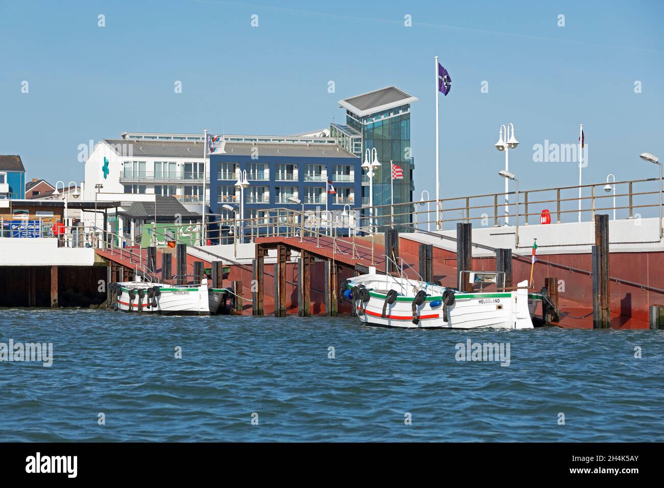 Hotel Atoll, Hafen, Helgoland Island, Schleswig-Holstein, Deutschland ...