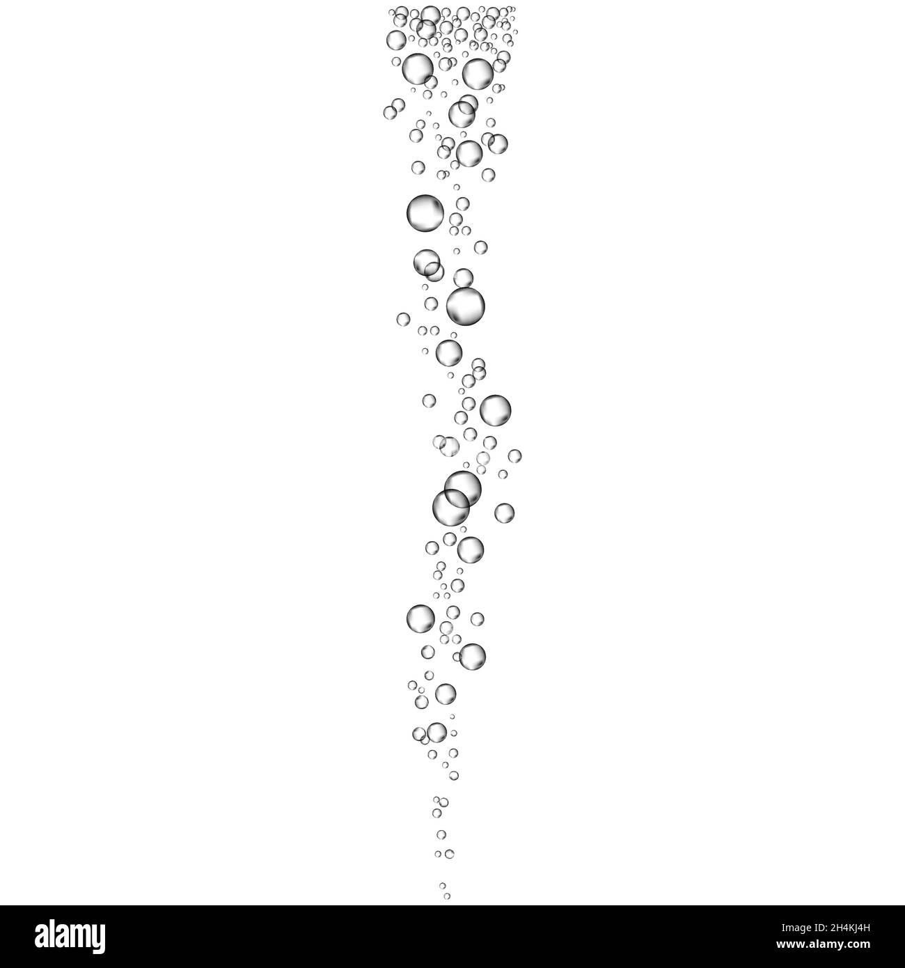 Brausegetränk. Unter Wasser fizzende Luftblasen auf weißem Hintergrund. Spritzig funkelt in Wasser, Meer, Aquarium, Meer. Fizz. Vektorstruktur unter Wasser. Stock Vektor