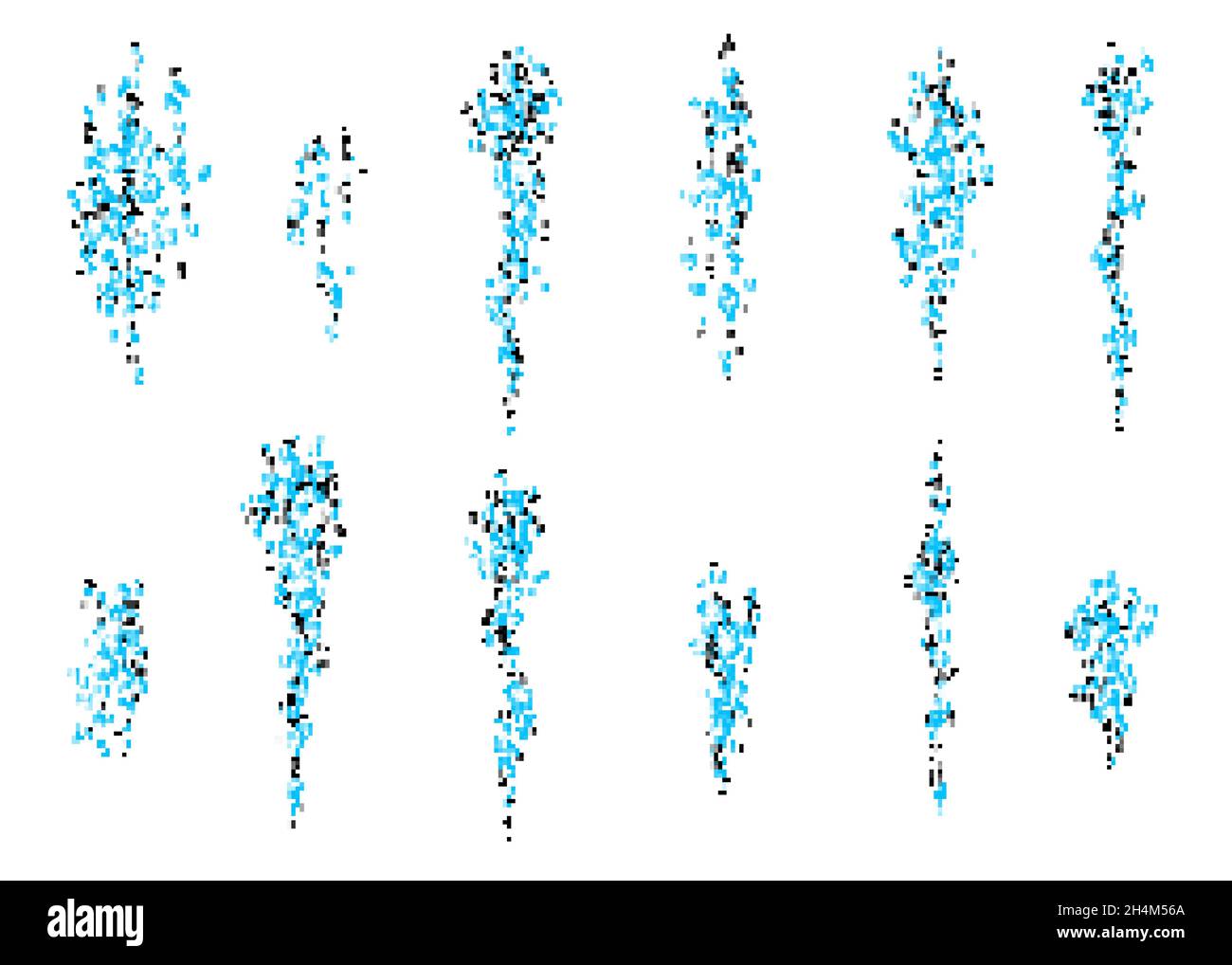 Unter Wasser fizzende Luft, Wasser oder Sauerstoffblasen auf weißem Hintergrund. Brausegetränk. Spritzig funkelt im Meer, Aquarium. Champagner. Sodapop. Unter Stock Vektor