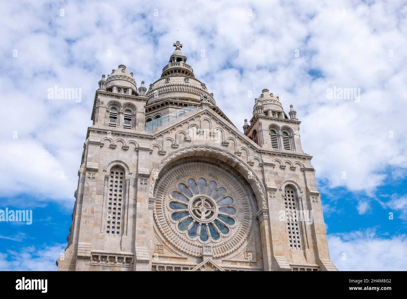 Basilika Santa Luzia in der portugiesischen Stadt Viana do Castelo Stockfoto