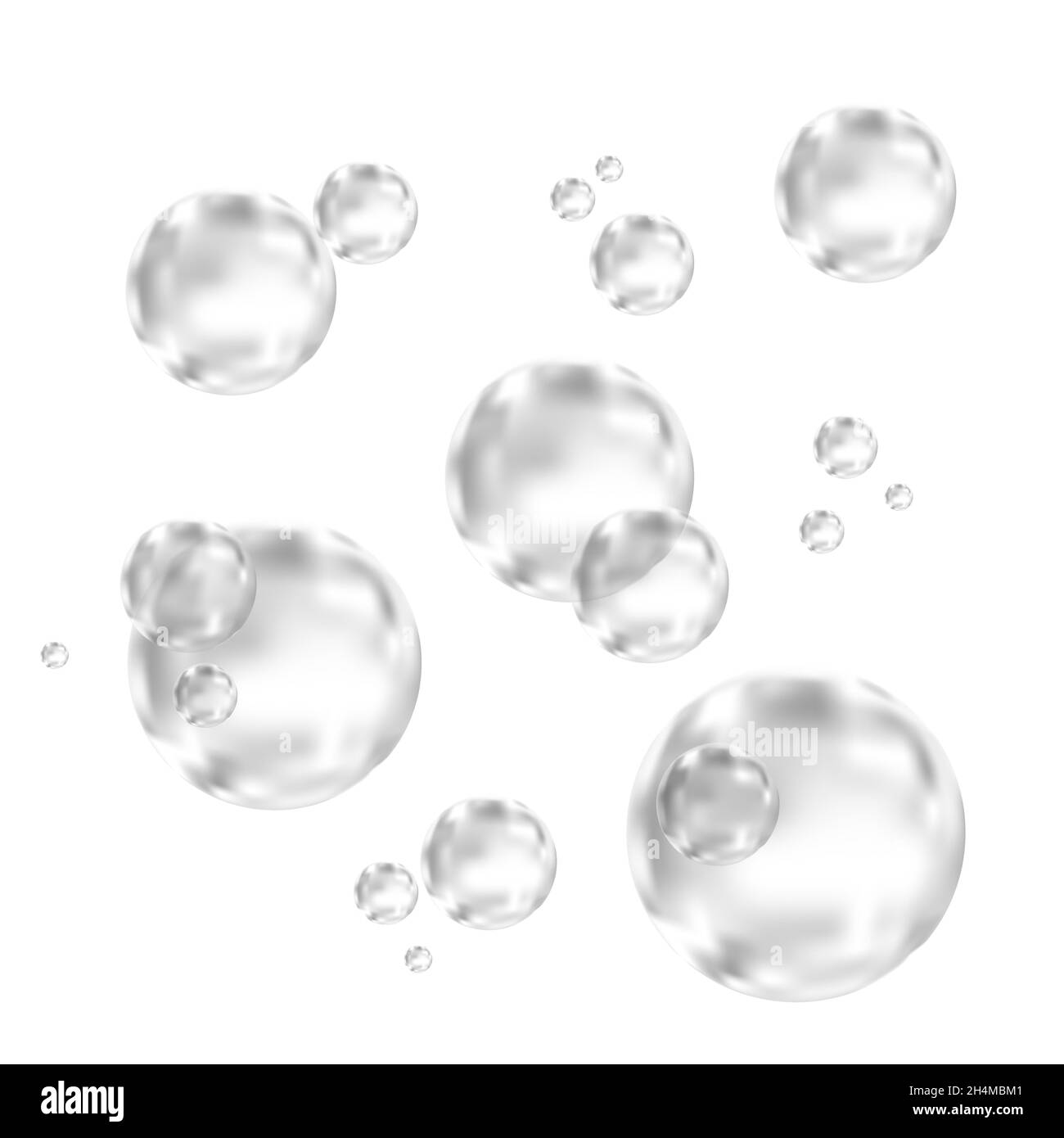 Brausegetränk. Unterwasser schwarz fizzing Luftblasen auf weißem Hintergrund. Spritzig funkelt in Wasser, Meer, Aquarium, Meer. Fizz. Unterwasser-Vektor t Stock Vektor