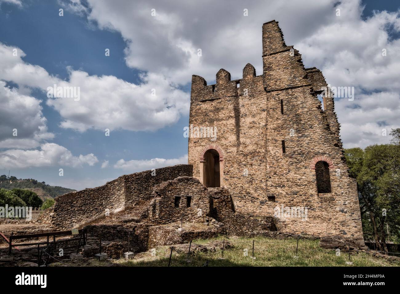Schlösser in Gondar, Ahmara, Äthiopien Stockfoto