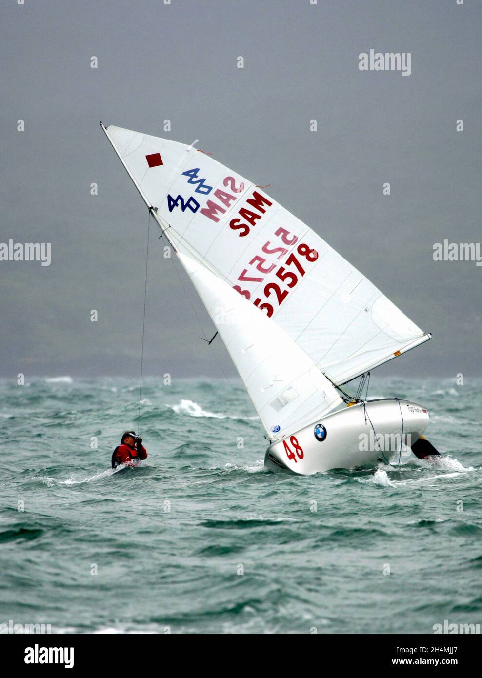 Asia Rattenburry & Millie Burrell-Davis - Samoa tritt am Dienstag, den 9. Januar 2007, bei der Internationalen 420-Klasse-Weltmeisterschaft in Takapuna, Neuseeland, an. Stockfoto