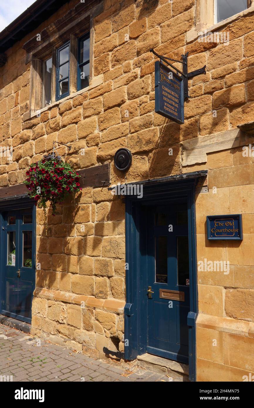 The Old Courthouse (Circa 1540), Church Street, Melton Mowbray, Leicestershire, England, VEREINIGTES KÖNIGREICH Stockfoto