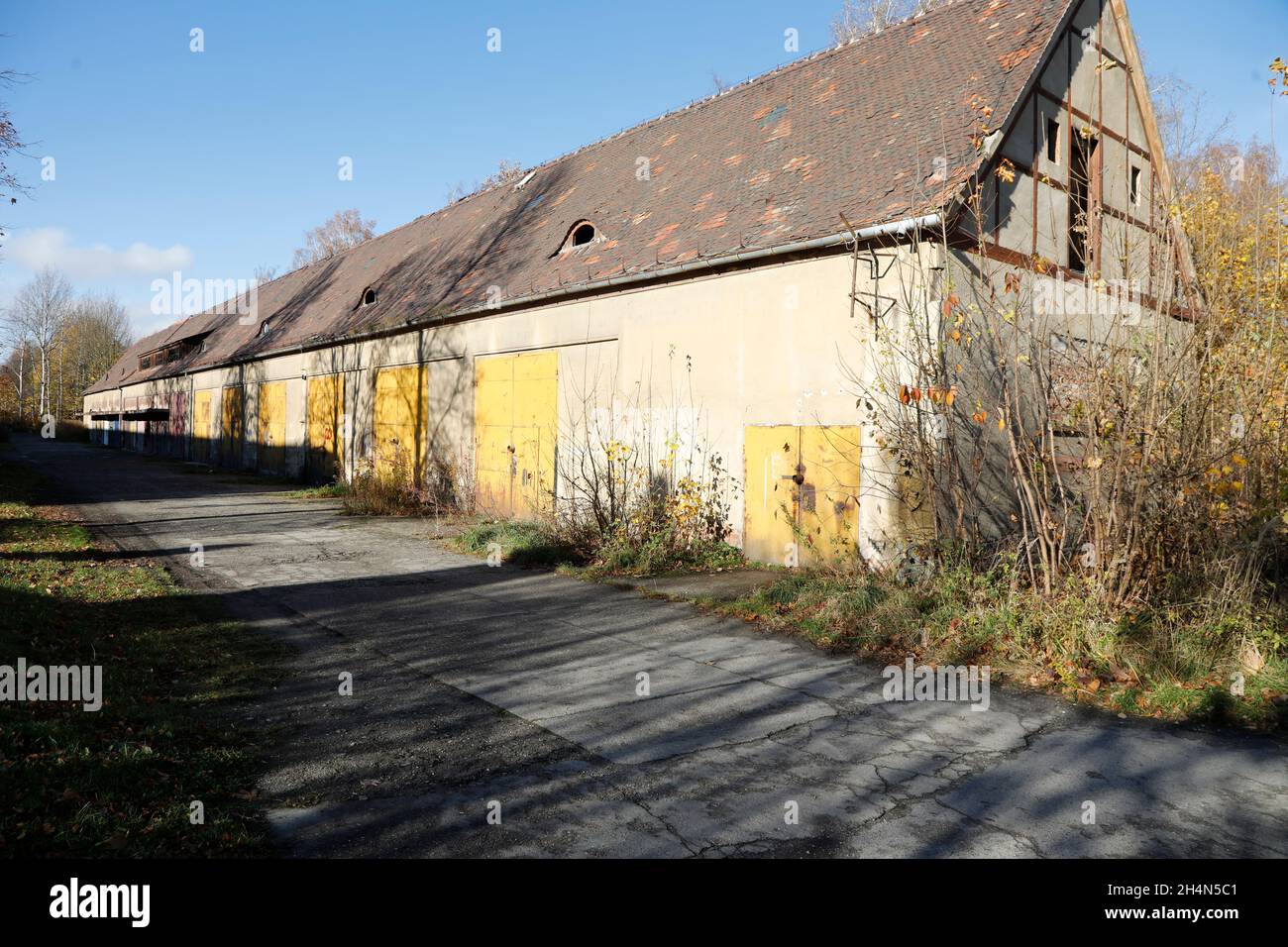 Die Zitwerke AG waren ein Tarnunternehmen der Junkers Flugzeug- und Motorenwerke AG, das von 1944 bis 1945 in Zittau und dessen Stadtteil Großporitsc Stockfoto