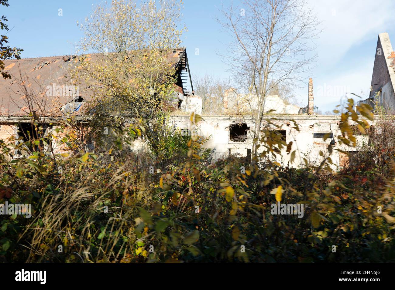 Die Zitwerke AG waren ein Tarnunternehmen der Junkers Flugzeug- und Motorenwerke AG, das von 1944 bis 1945 in Zittau und dessen Stadtteil Großporitsc Stockfoto