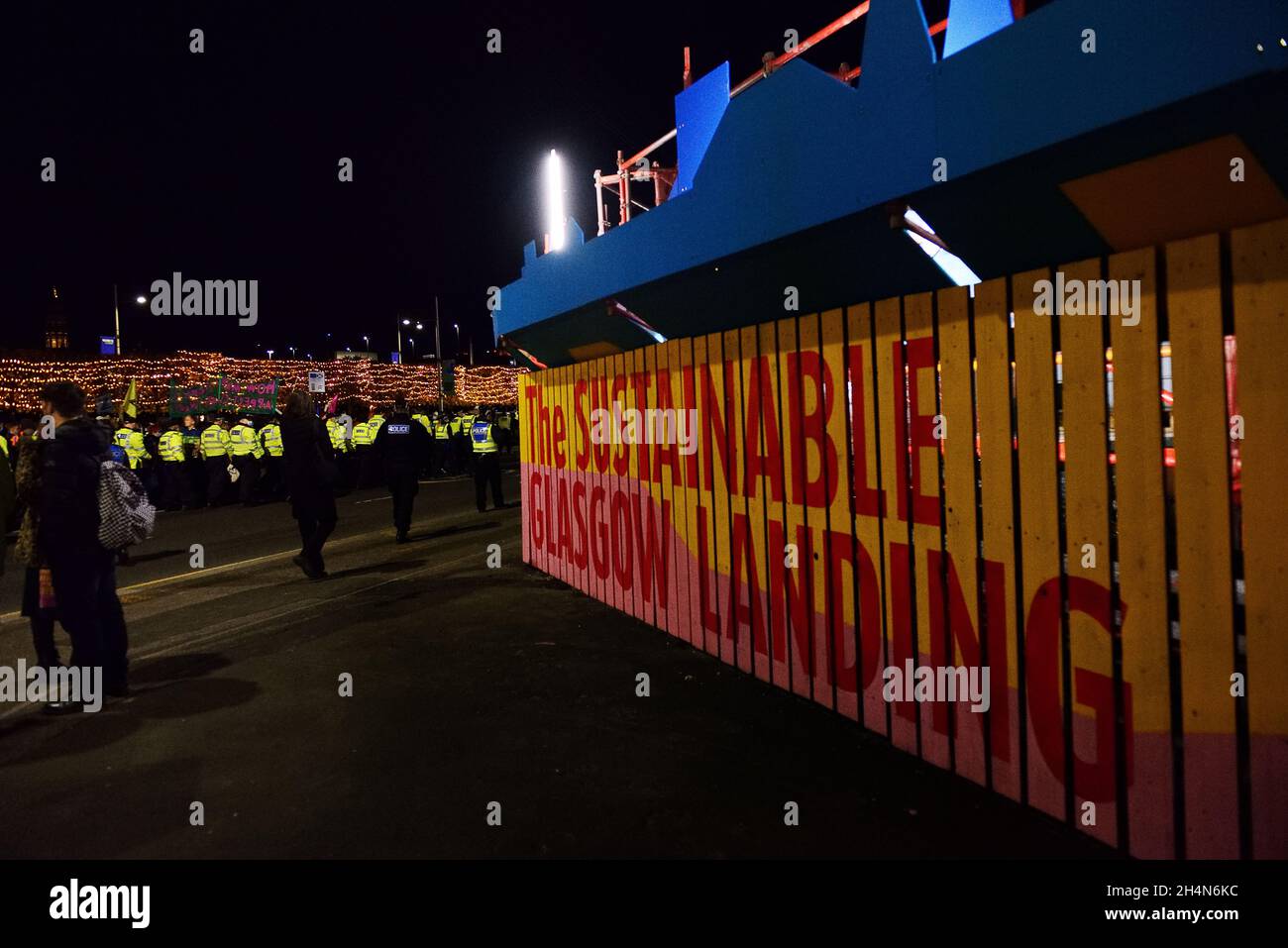 Extinction Rebellion Glasgow protestiert gegen den COP 26-Gipfel der Vereinten Nationen Stockfoto