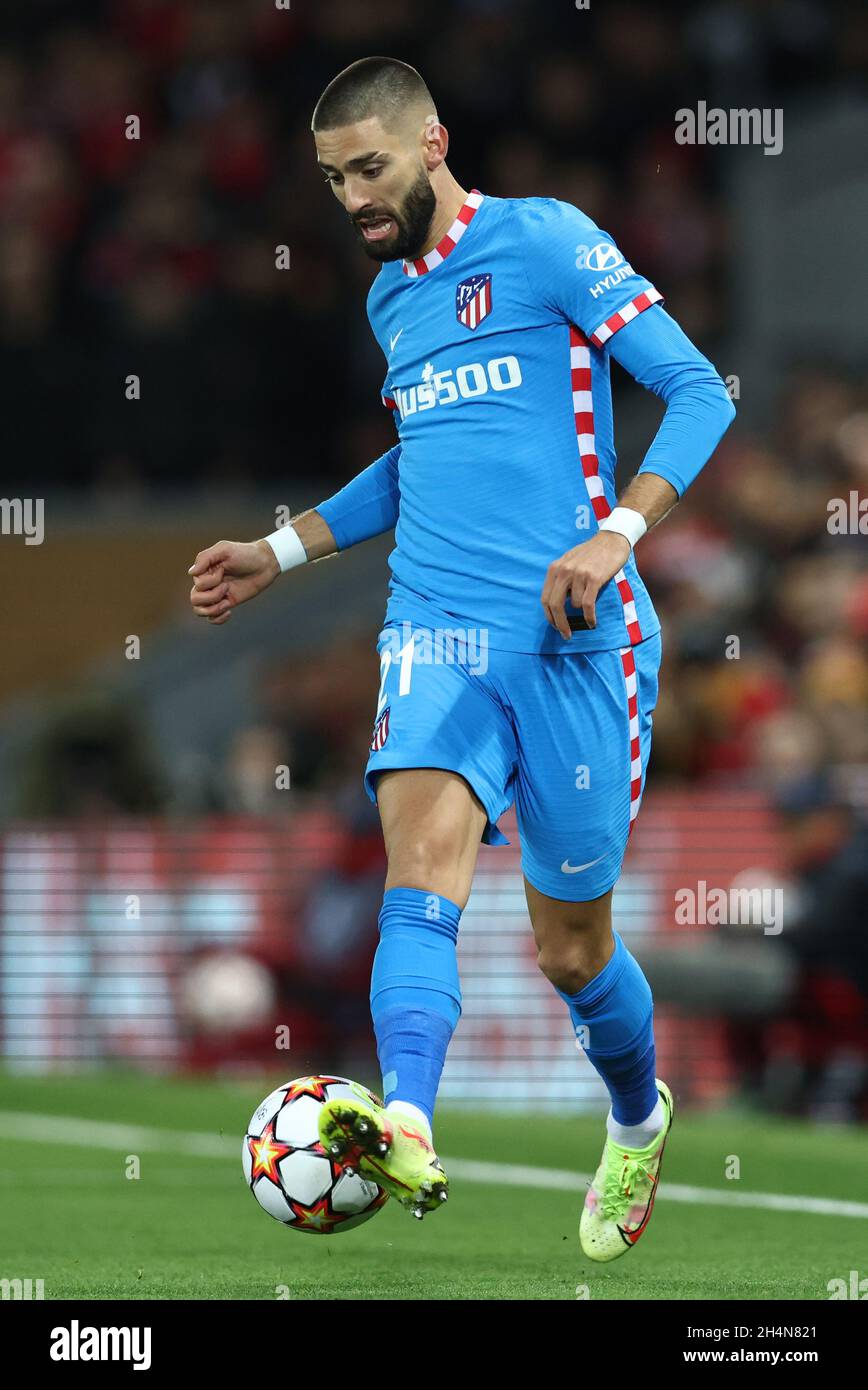 Liverpool, England, 3. November 2021. Yannick Carrasco von Atletico Madrid während des UEFA Champions League-Spiels in Anfield, Liverpool. Bildnachweis sollte lauten: Darren Staples / Sportimage Credit: Sportimage/Alamy Live News Stockfoto