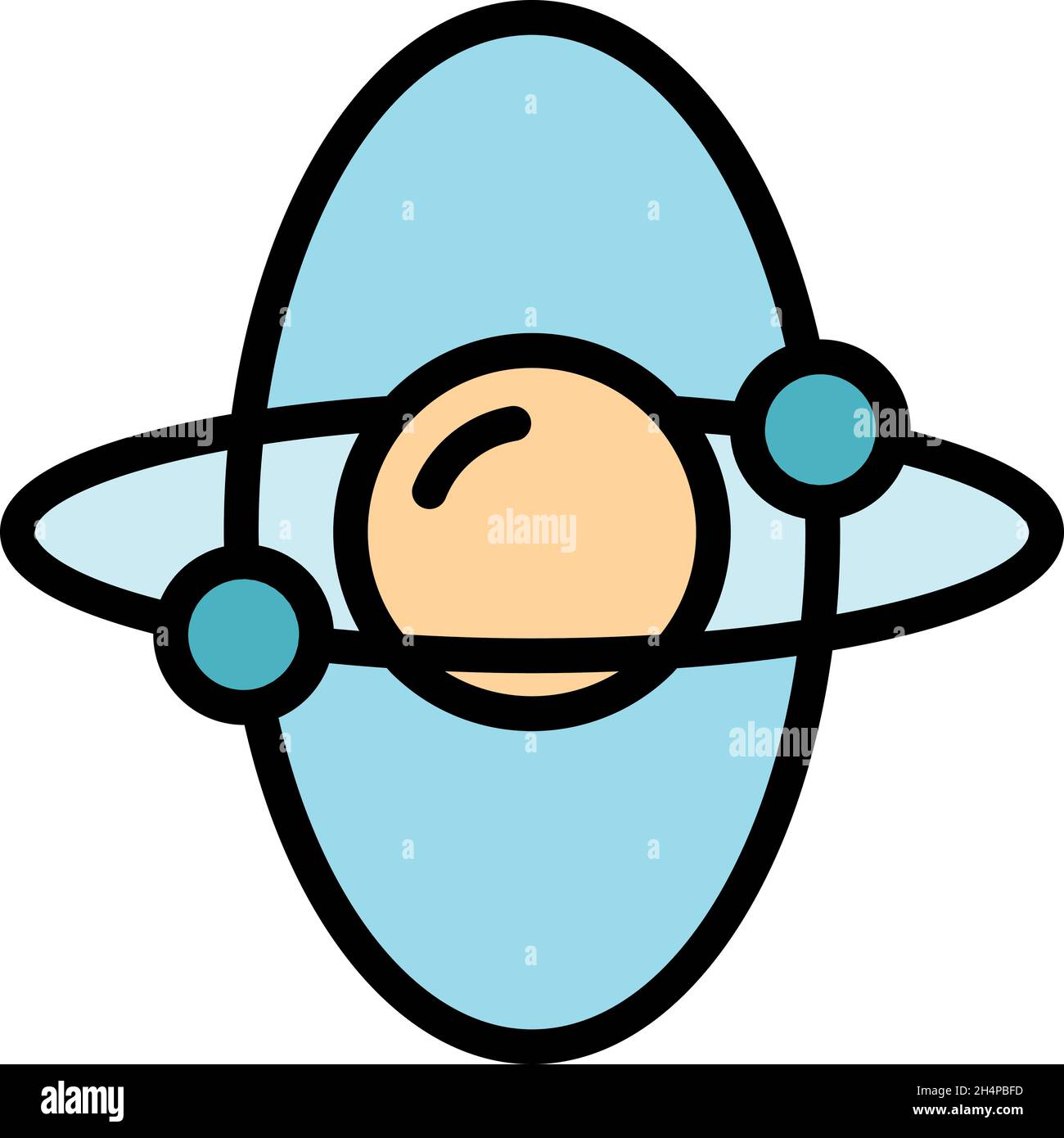 Symbol für Gyroskop der Einstellung. Kontur Haltung Gyroskop Vektor Symbol Farbe flach isoliert Stock Vektor