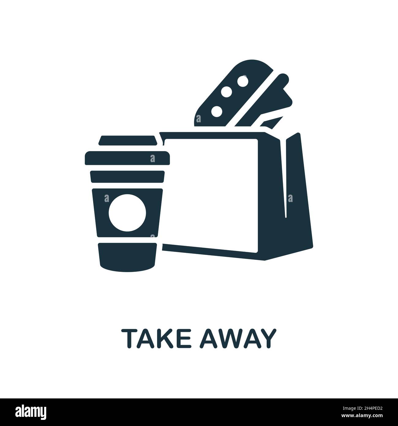 Symbol zum Mitnehmen. Monochromes Schild aus der Sammlung. Kreative Take Away Icon Illustration für Web-Design, Infografiken und vieles mehr Stock Vektor