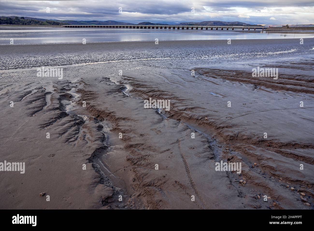 Die Kent-Mündung bei Arnside in Cumbria. Stockfoto