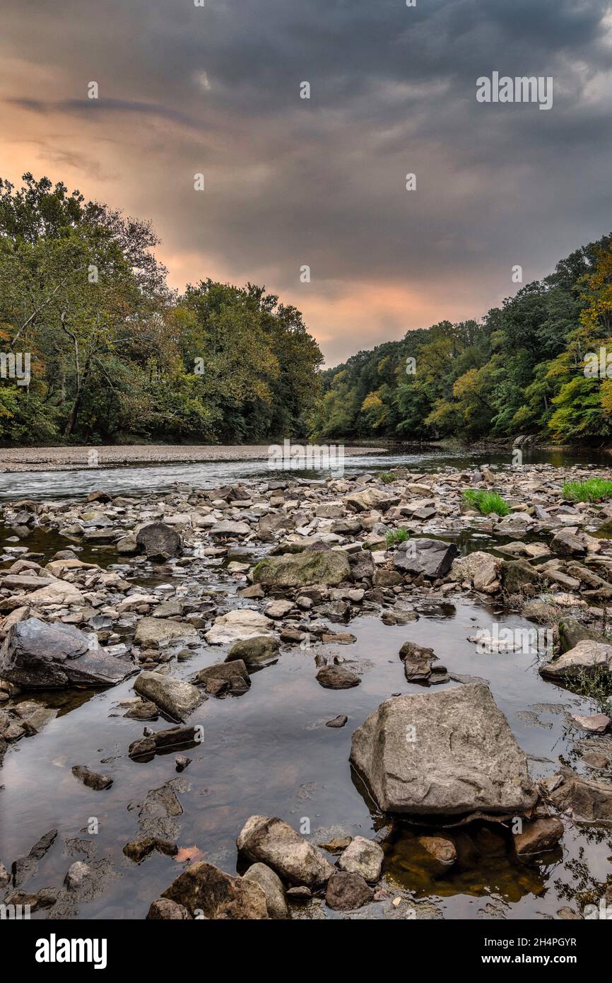 Vertikale Aufnahme der Natur in Bucks County, Pennsylvania Stockfoto