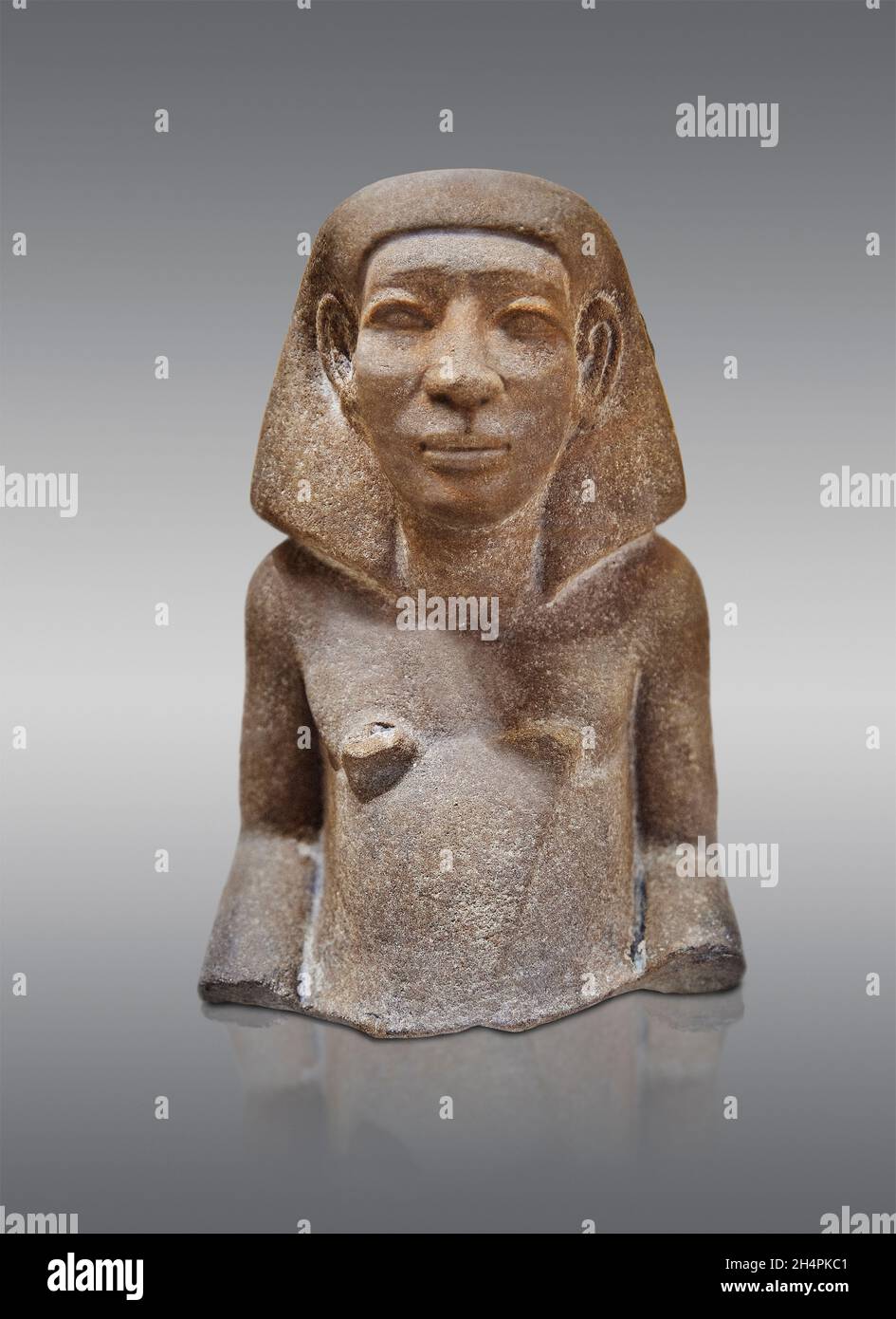 Ägyptische Statue Skulptur eines Mannes, 1757-1712 v. Chr., 18. Dynastie . Louvre Museum E 14216. Höhe: 30.7 cm; Breite: 18 cm; Tiefe: 12 cmSully Room 838. Stockfoto