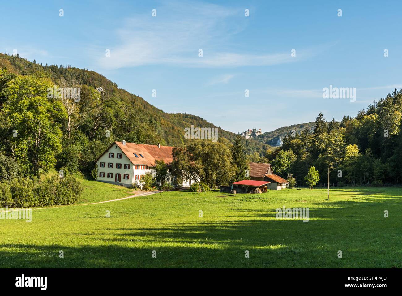 Bauernhaus im oberen Donautal Stockfoto