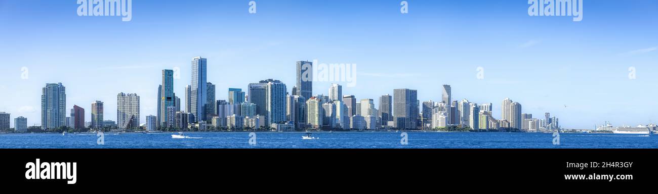 Panoramablick auf die Skyline von miami, florida Stockfoto