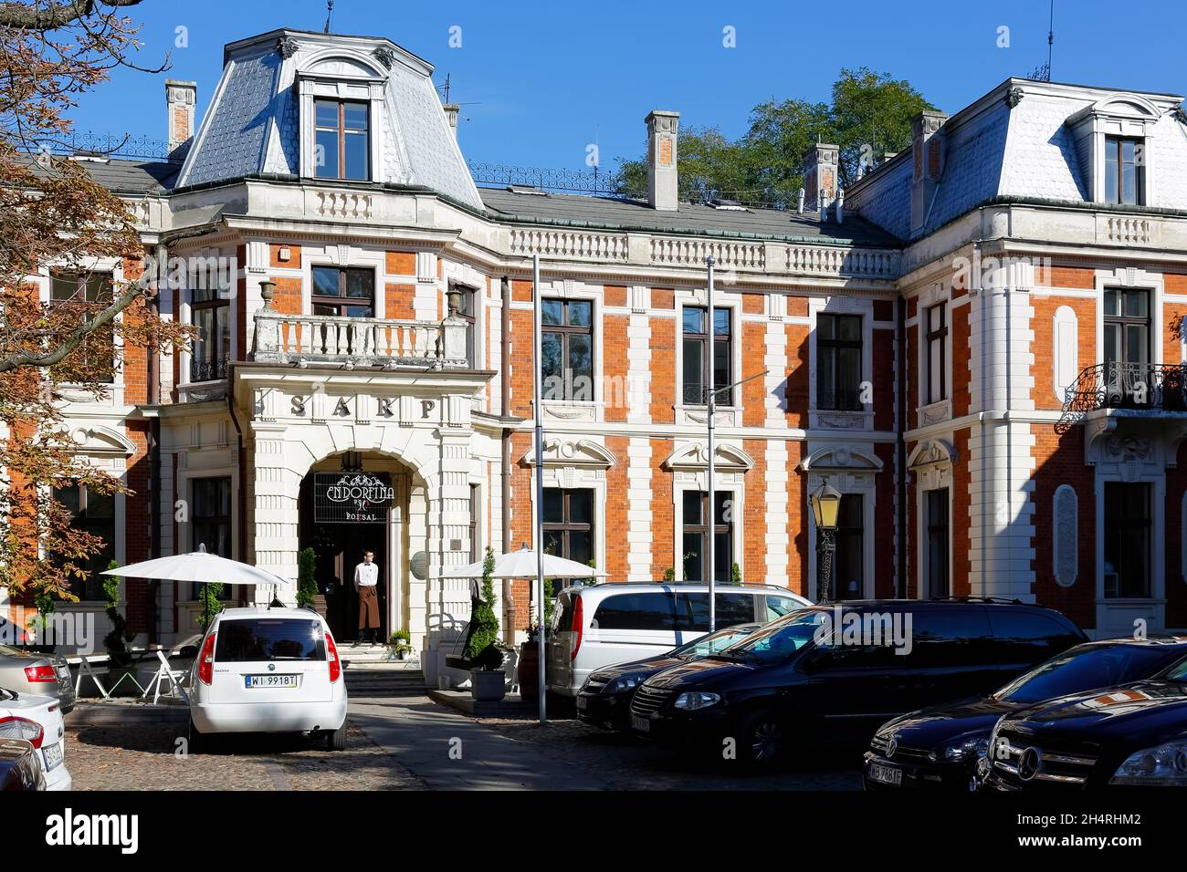 Warschau, Polen - 02. Oktober 2014: Neorenaissance-Palast Konstanty Zamoyski erbaut zwischen ca. 1875-1879, beherbergt heute den Verein Ar Stockfoto