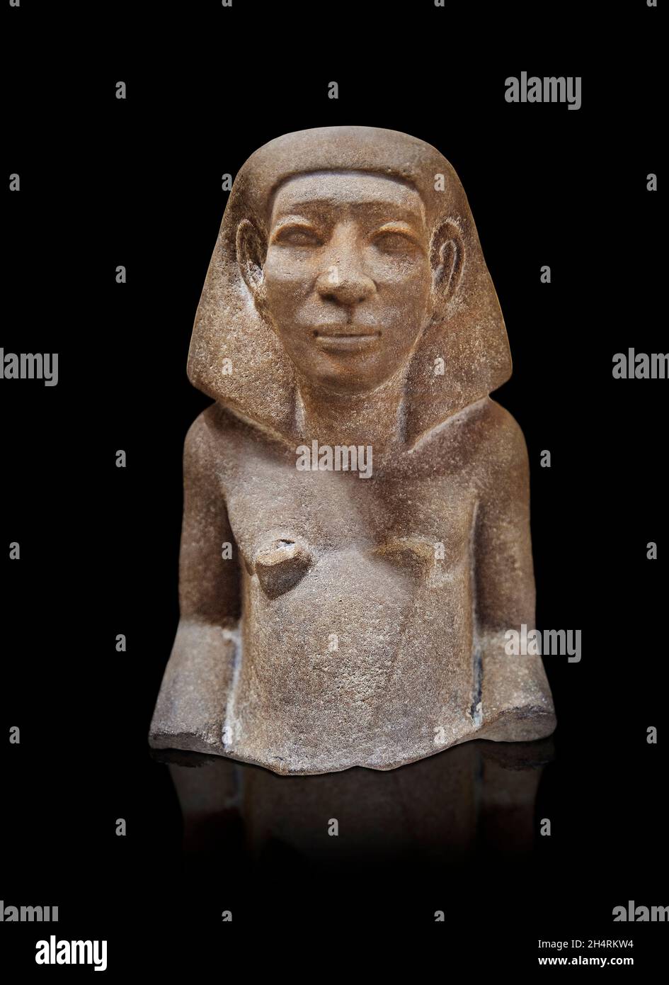 Ägyptische Statue Skulptur eines Mannes, 1757-1712 v. Chr., 18. Dynastie . Louvre Museum E 14216. Höhe: 30.7 cm; Breite: 18 cm; Tiefe: 12 cmSully Room 838. Stockfoto