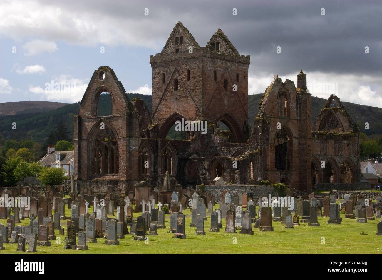 Sweetheart Abbey, New Abbey, Dumfries & Galloway, Schottland Stockfoto