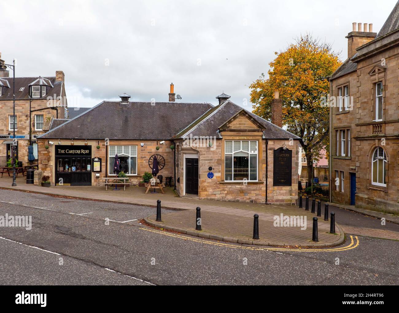 Carters Rest Pub im Stadtzentrum von Jedburgh, Scottish Borders, Schottland, Großbritannien Stockfoto