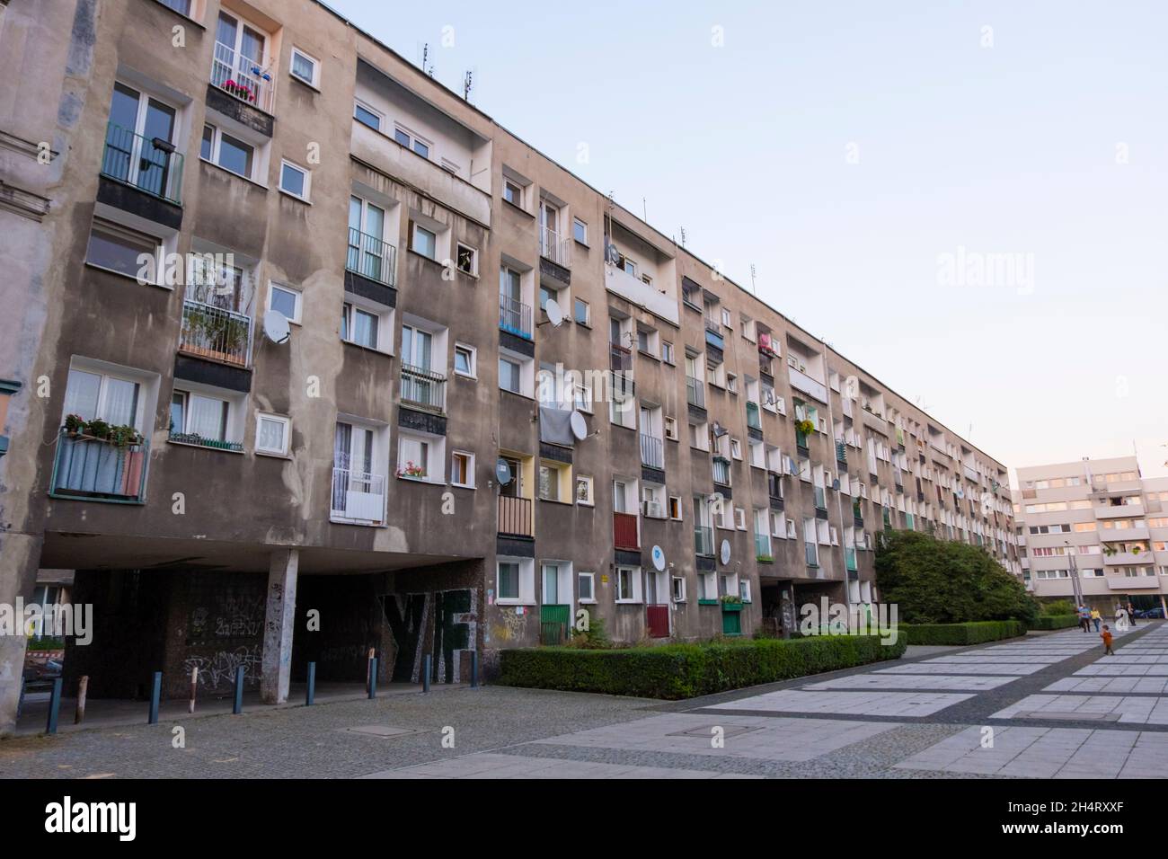 Wohnimmobilien, Plac Nowy Targ, Breslau, Polen Stockfoto