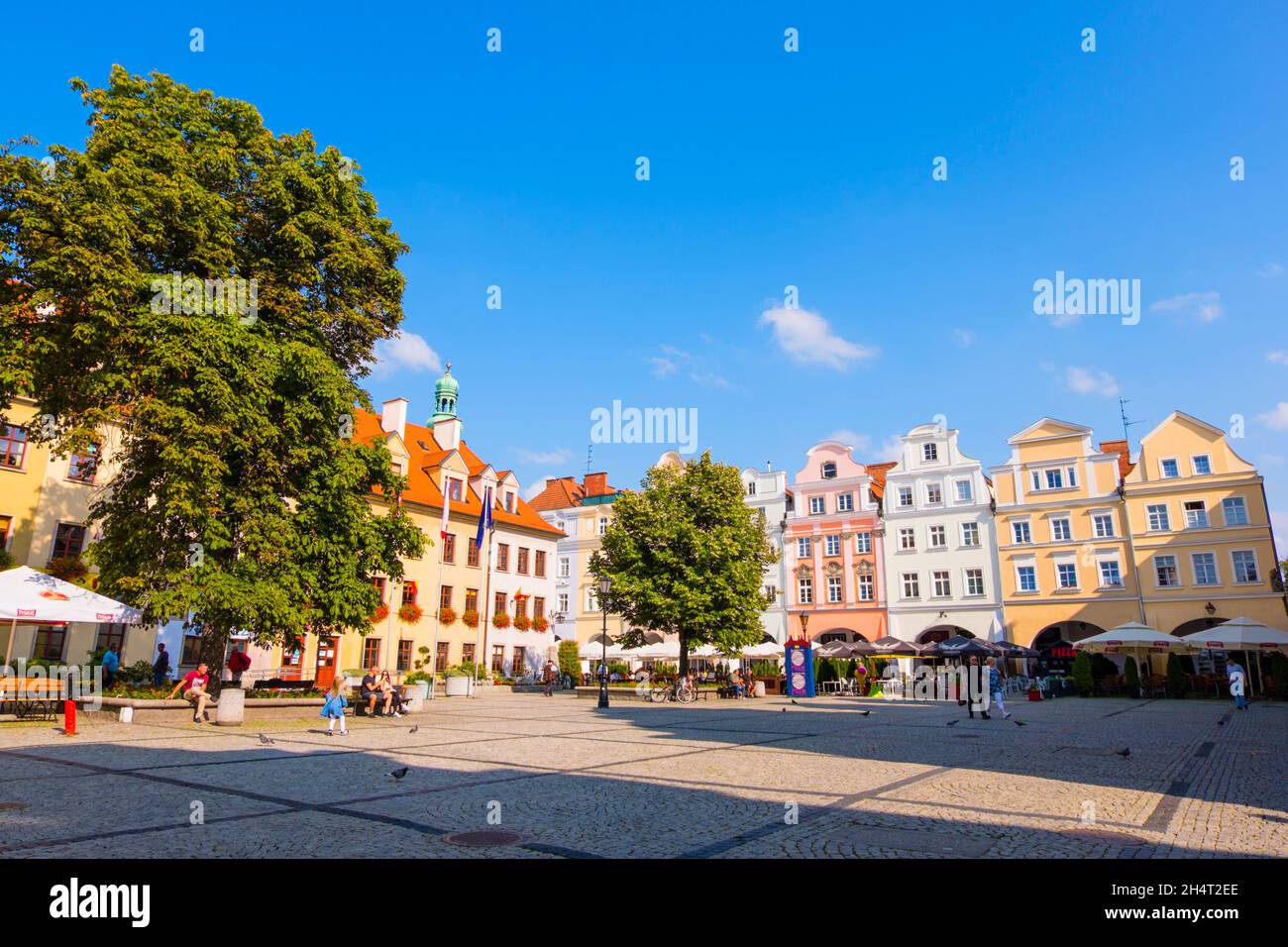 Rynek Jeleniogórski, Plac Ratuszowy, Jelenia Gora, Polen Stockfoto