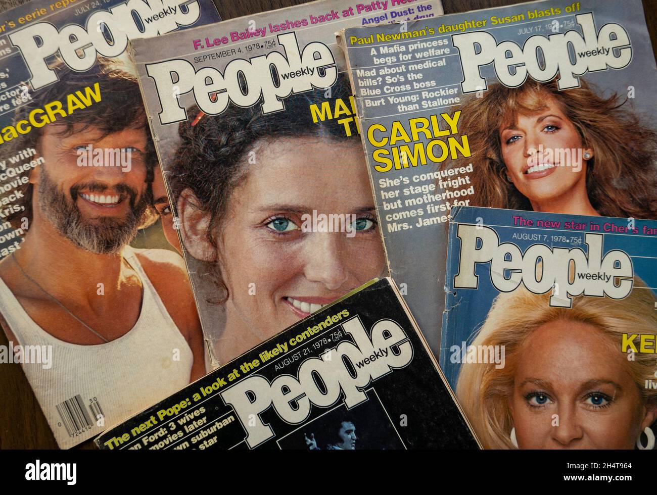 1978 Ausgaben des 'People' Magazine Covesr, USA Stockfoto