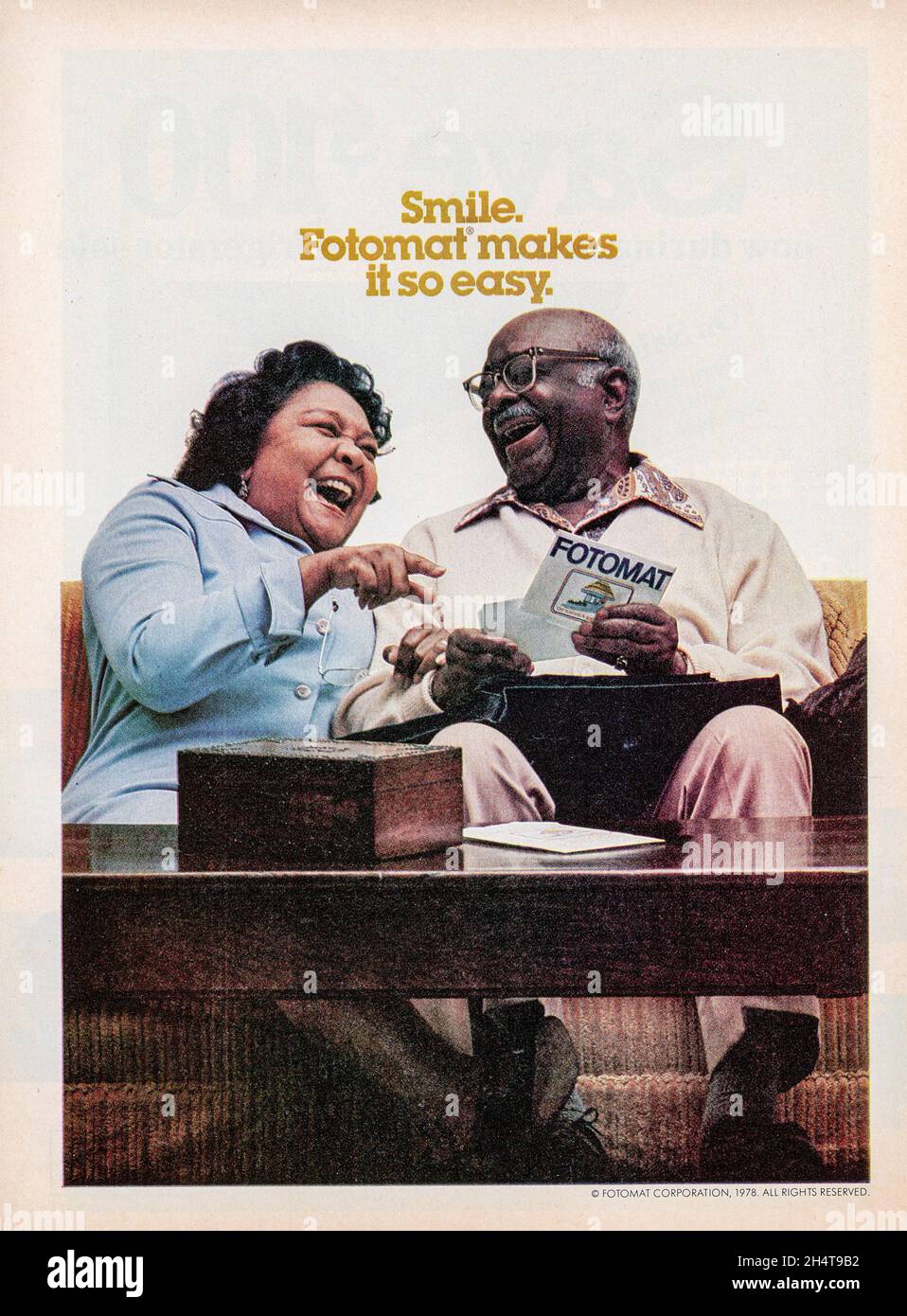 Vintage 'People' Magazine Werbung, Ausgabe vom 21. August 1978, USA Stockfoto