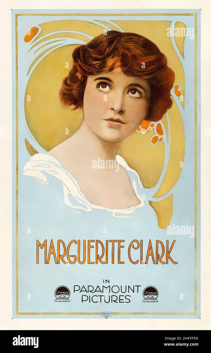 Vintage Filmplakat - Marguerite Clark (Paramount, Ende der 10er Jahre) Stockfoto