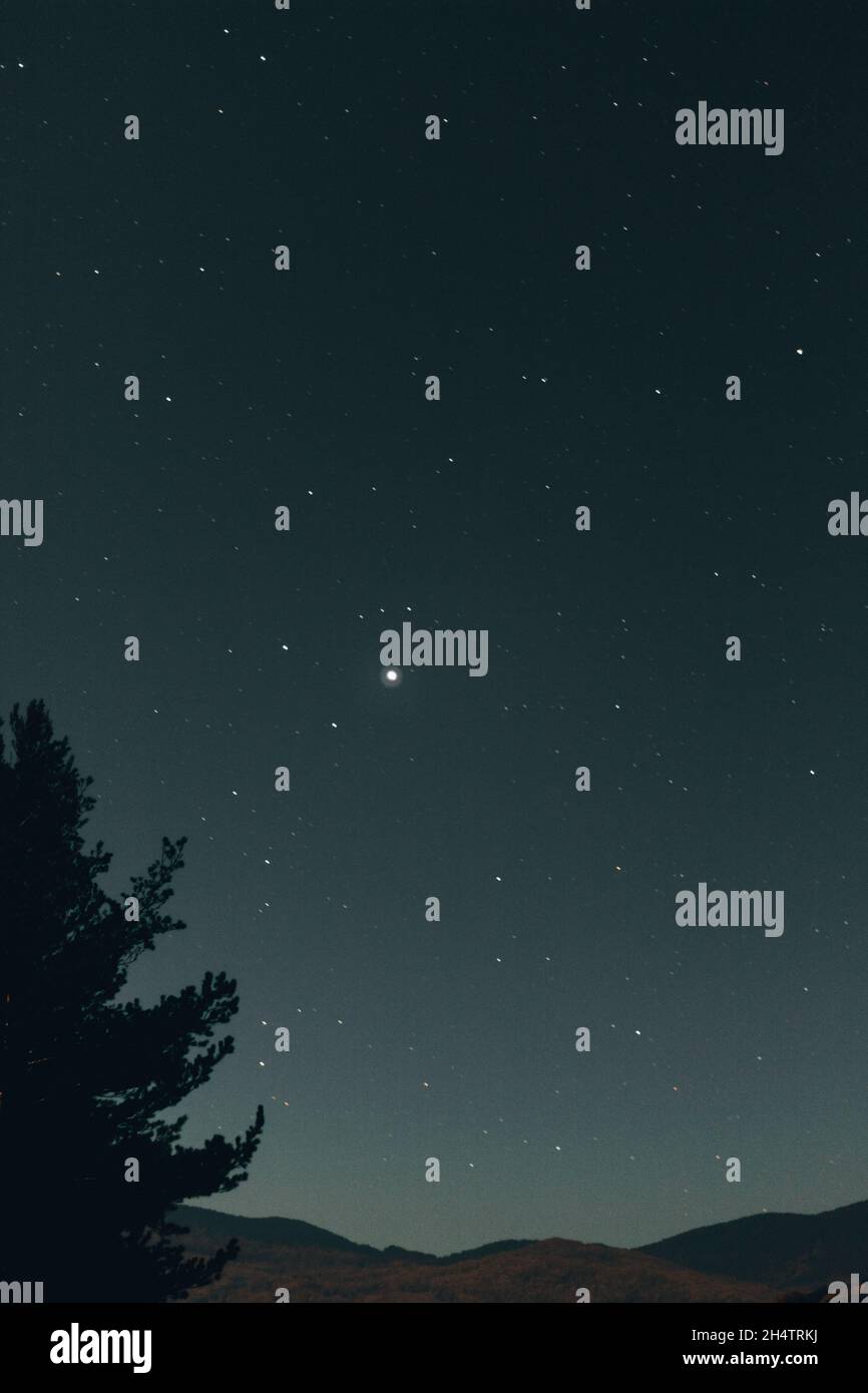 Nachtaufnahmen von einigen Sternen. Stockfoto