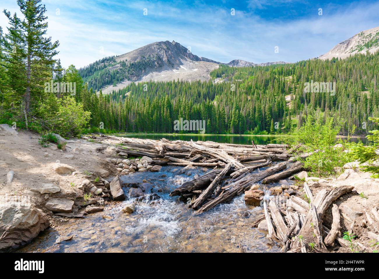 Wunderschöner Lost Lake im Gunnison National Forest von Colorado Stockfoto