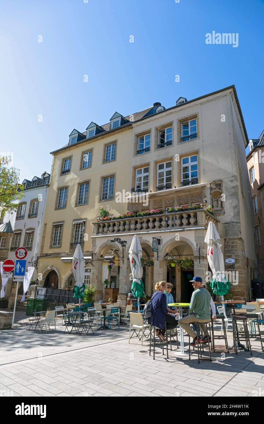 Europa, Luxemburg, Luxemburg-Stadt, Dipso - die Weinrepublik, eine traditionelle Weinbar in der Rue de la Loge Stockfoto