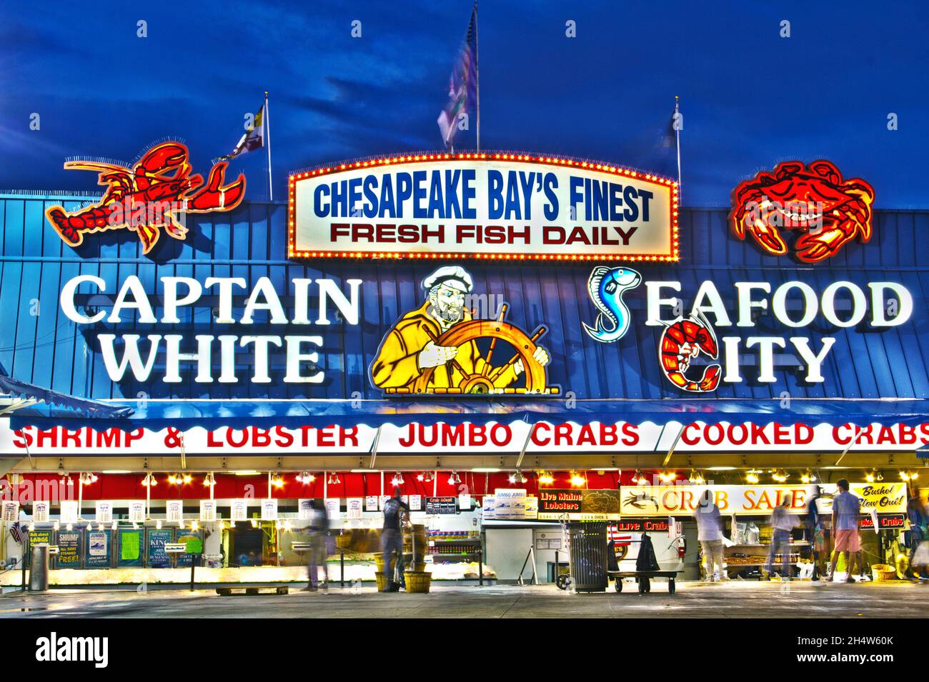 Captain White's Seafood City Municipal Fish Market in Washington, DC 2015. Stockfoto