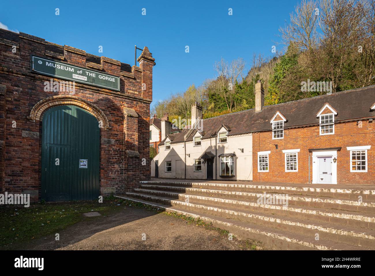 Museum of the Gorge und Besucherzentrum in Ironbridge, Shropshire, England, Großbritannien Stockfoto