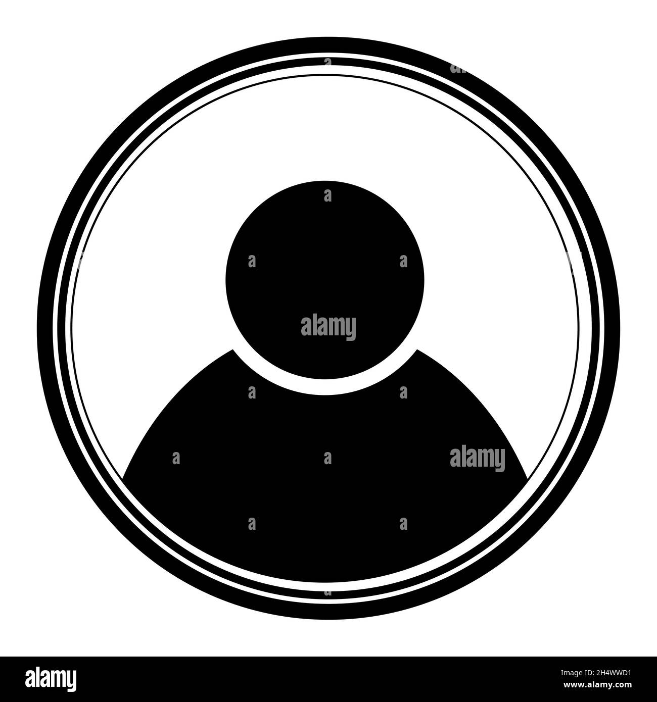 Avatar-Benutzersymbol, Grafik mit rundem Symbol für Benutzer der Website Stock Vektor