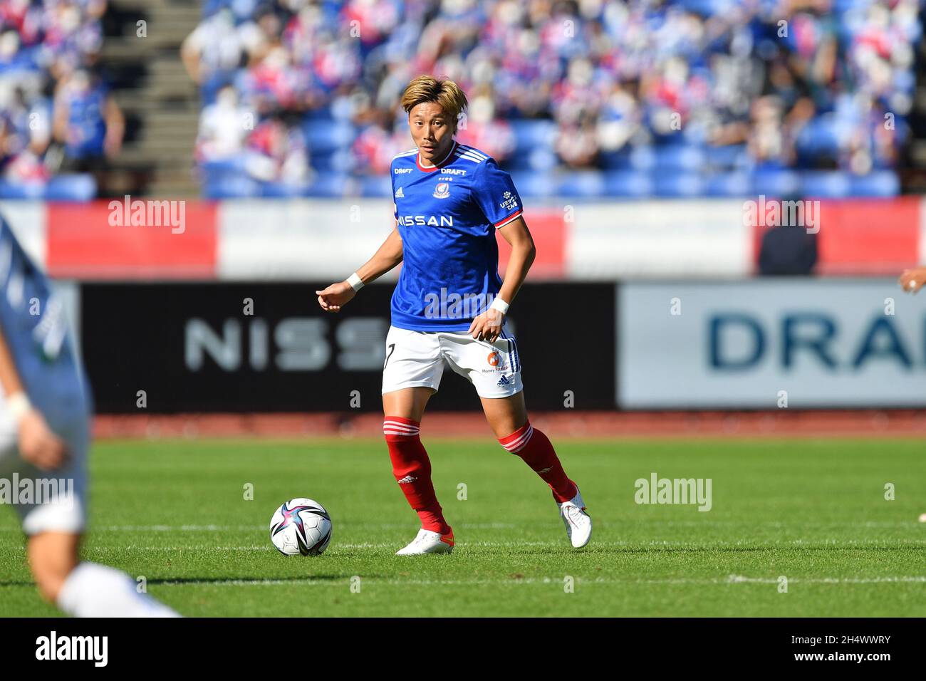 Ken Matsubara von Yokohama F. Marinos beim Fußballspiel der J1 League 2021 zwischen Yokohama F. Marinos und Gamba Osaka im Nissan Stadium in Yokohama, Kanagawa, Japan, 3. November 2021. (Foto von AFLO) Stockfoto