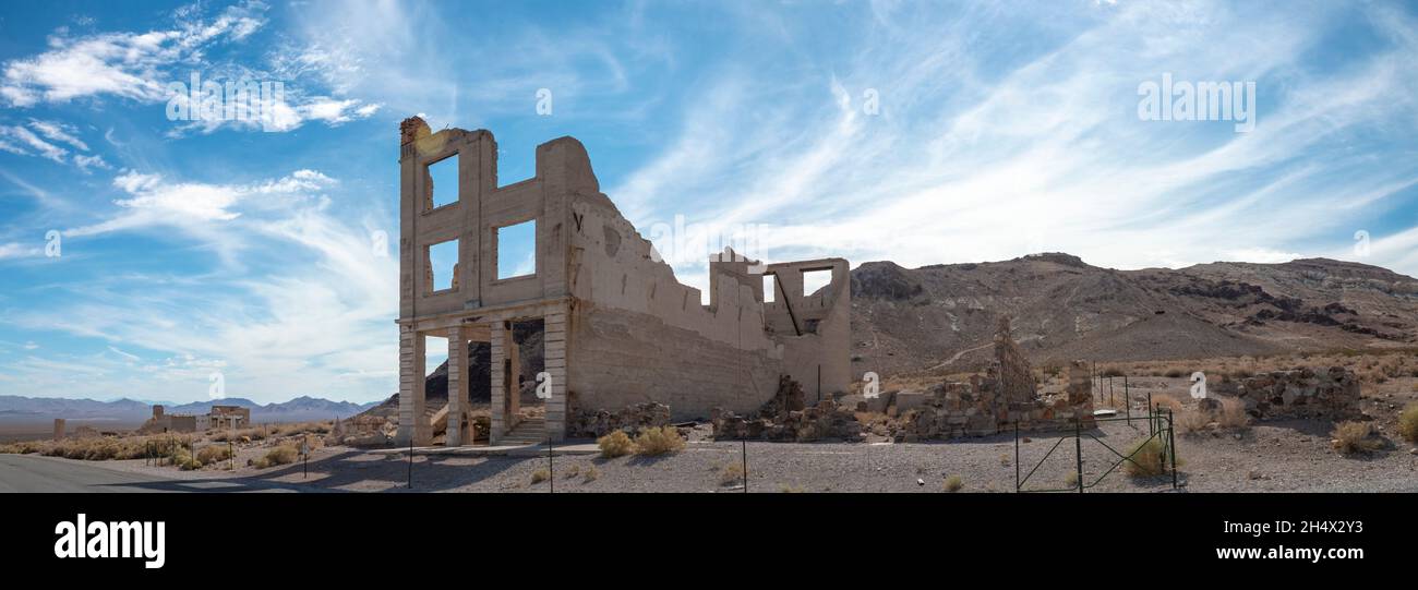 In der Geisterstadt von Rhyolith im Death Valley, Nevada Stockfoto