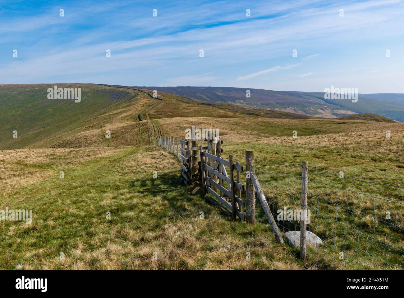 Blick auf Fair Snape von Parlick im Wald von Bowland in Lancashire Stockfoto