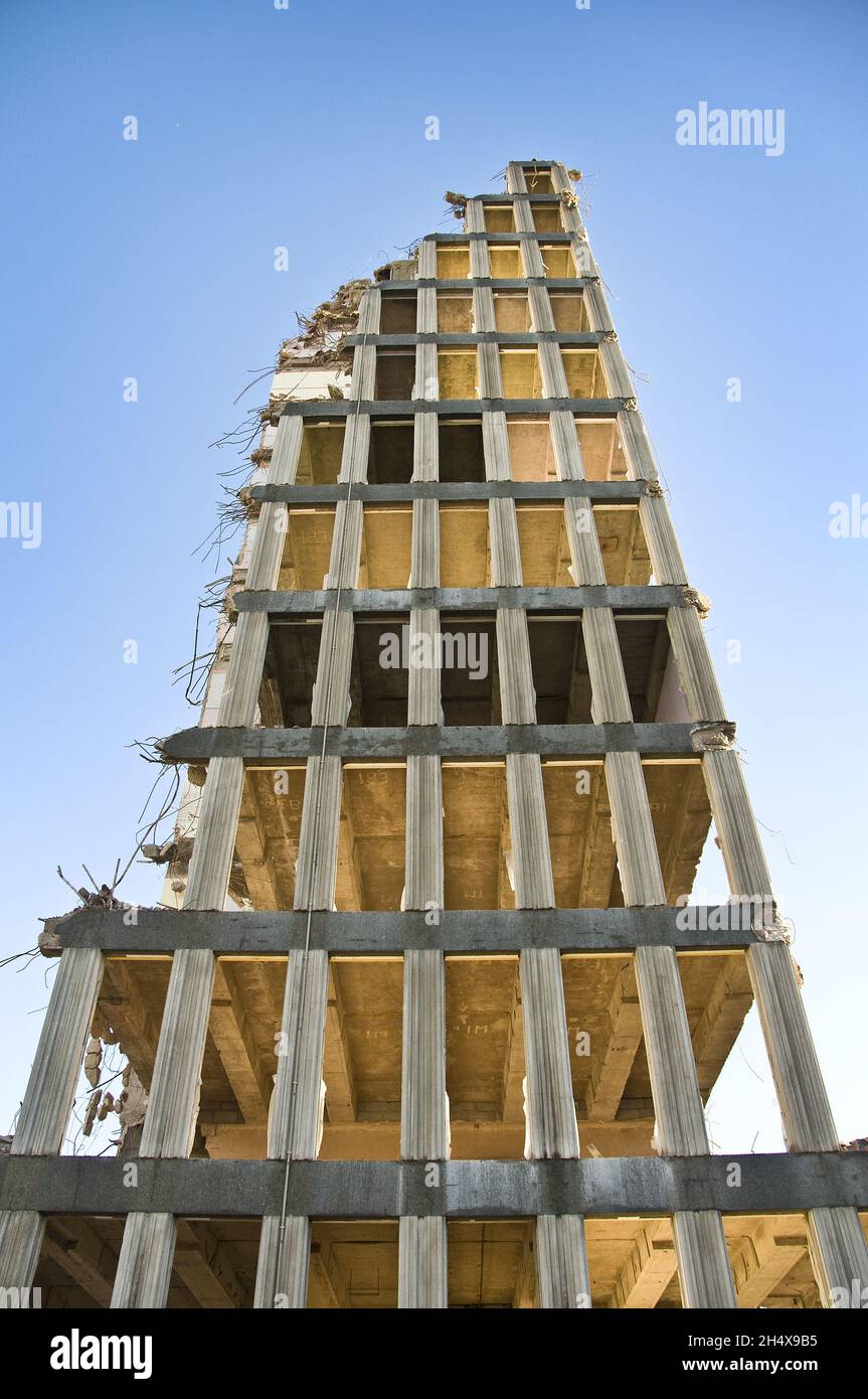 Allgemeine Ansicht der letzten Überreste des Matthew Boulton College vor seinem endgültigen Abriss in Birmingham. Stockfoto