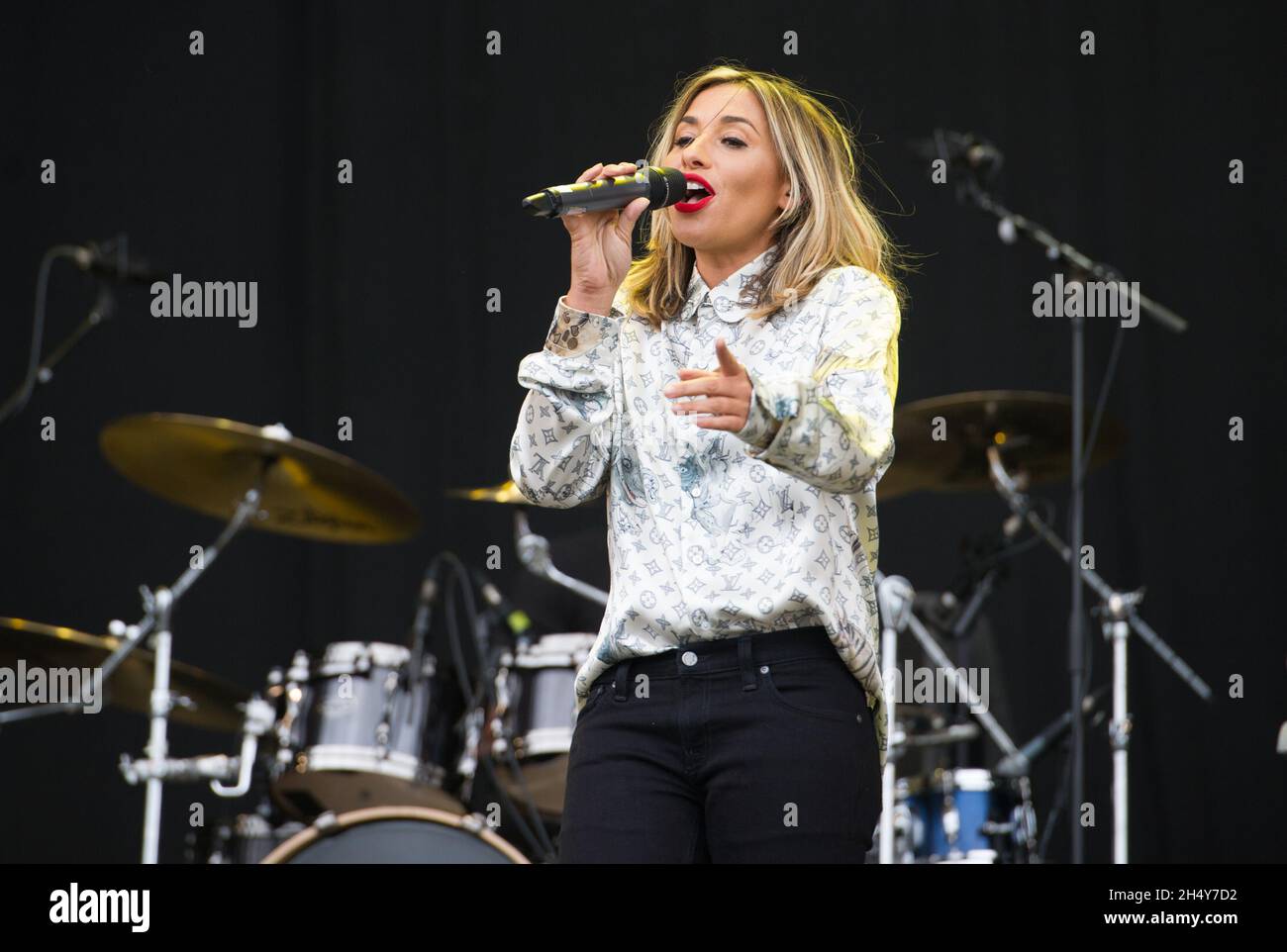 Natalie Appleton of All Saints spielt live beim V Festival am 20. August 2016 im Weston Park, Großbritannien Stockfoto