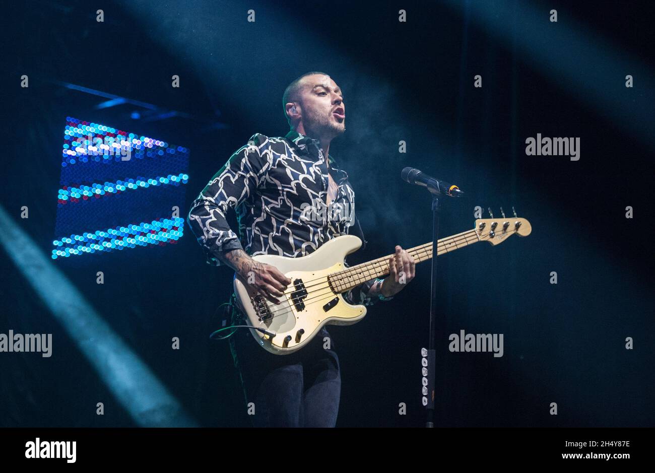 Matt Willis von Busted spielen live auf der Bühne bei Free Radio Live 2016 in der Genting Arena in Birmingham, Großbritannien. Bilddatum: Samstag, 26. November 2016. Foto: Katja Ogrin/ EMPICS Entertainment. Stockfoto