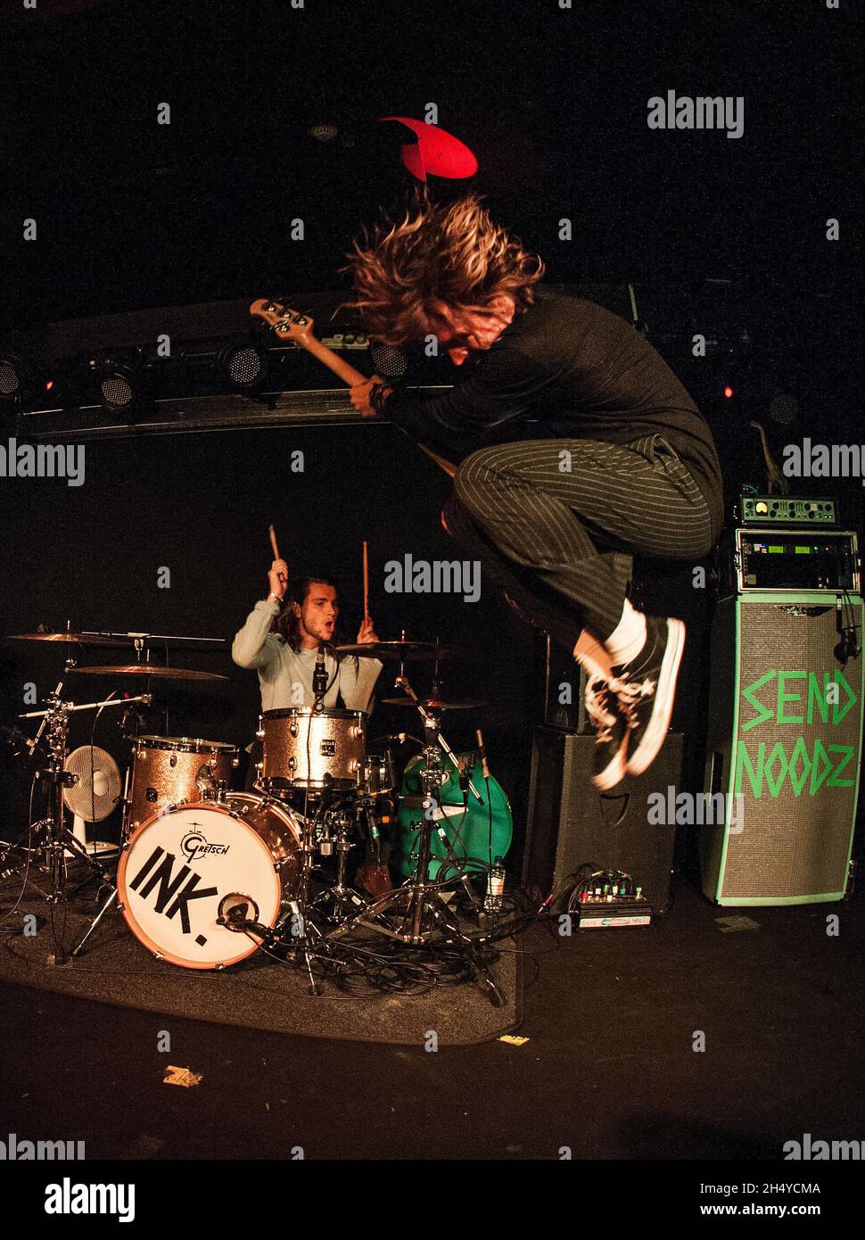 Corey Alexander und Dougie Poynter von INK. Treten am 22. Mai 2018 in Wolverhampton, England, auf der Bühne der Slade Rooms auf. Bilddatum: Dienstag, 22. Mai 2018. Foto: Katja Ogrin/ EMPICS Entertainment. Stockfoto