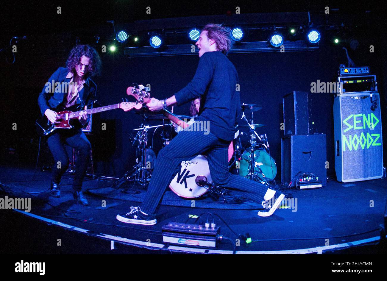 Todd Dorigo, Corey Alexander und Dougie Poynter von INK. Treten am 22. Mai 2018 in Wolverhampton, England, auf der Bühne der Slade Rooms auf. Bilddatum: Dienstag, 22. Mai 2018. Foto: Katja Ogrin/ EMPICS Entertainment. Stockfoto