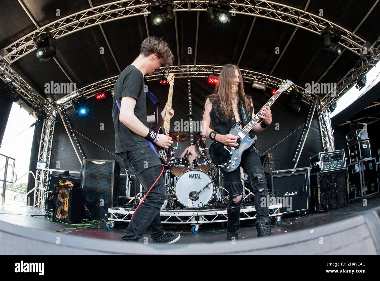 Vice tritt am ersten Tag des Amplified Festivals in Quarrydowns am 06. Juli 2018 in Gloucestershire, England, live auf. Bilddatum: Freitag, 06. Juli 2018. Foto: Katja Ogrin/ EMPICS Entertainment. Stockfoto