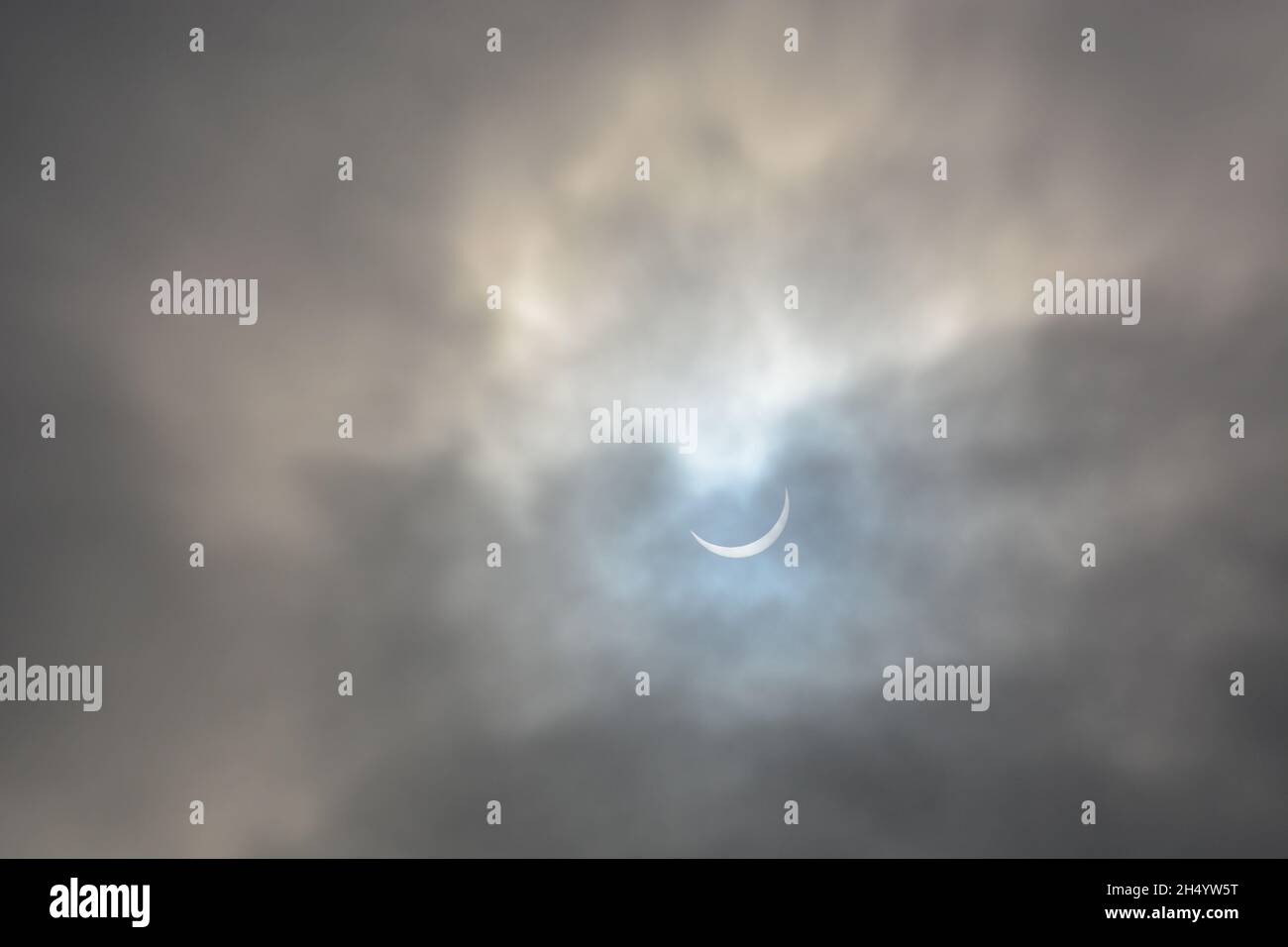 Sonnenfinsternis im Jahr 2015, von England aus gesehen Stockfoto