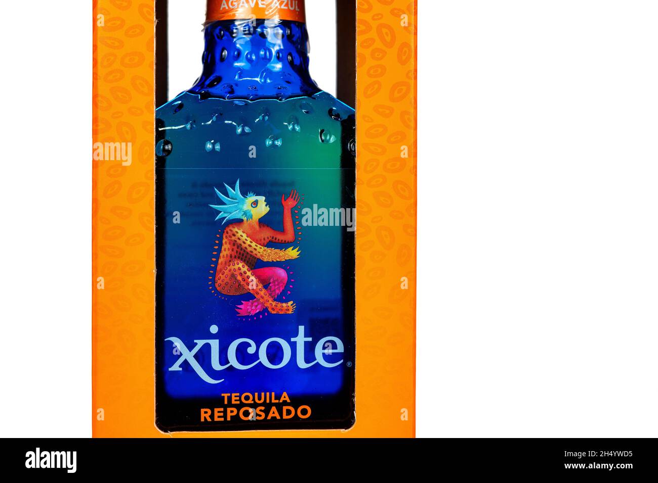 Xicote Tequila Reposado Flasche. November 2021 Stockfoto