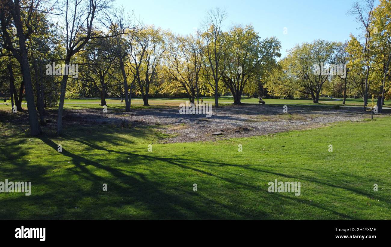 Der Maisonneuve Park ist ein Stadtpark im Stadtteil Rosemont-La Petite-Patrie in Montreal, Quebec, Kanada. Stockfoto