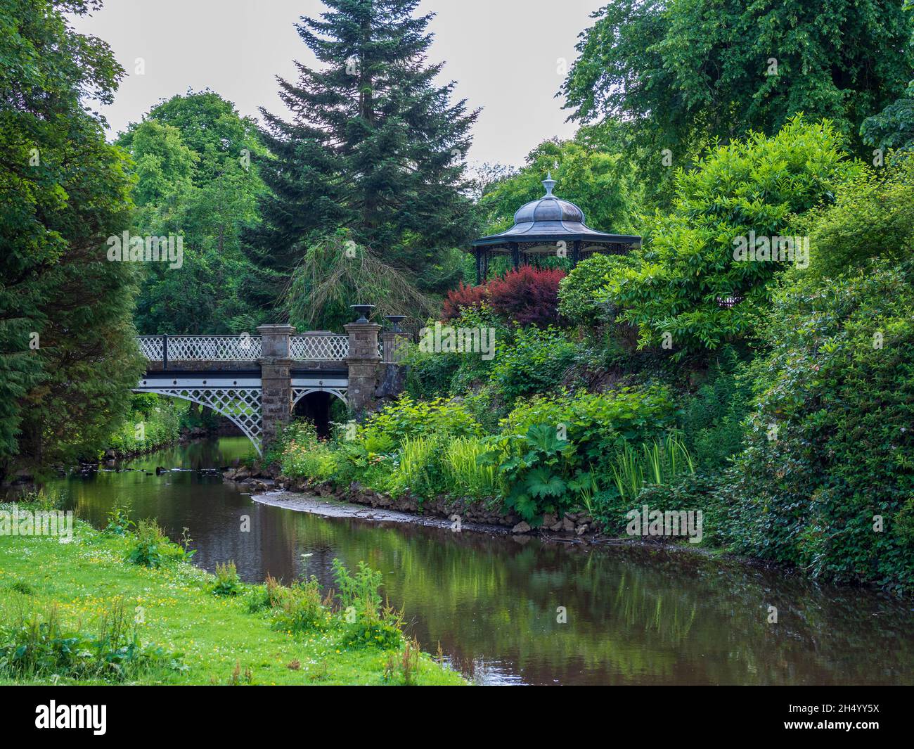Pavilion Gardens, historischer Veranstaltungsort in Buxton, Derbyshire, Großbritannien Stockfoto