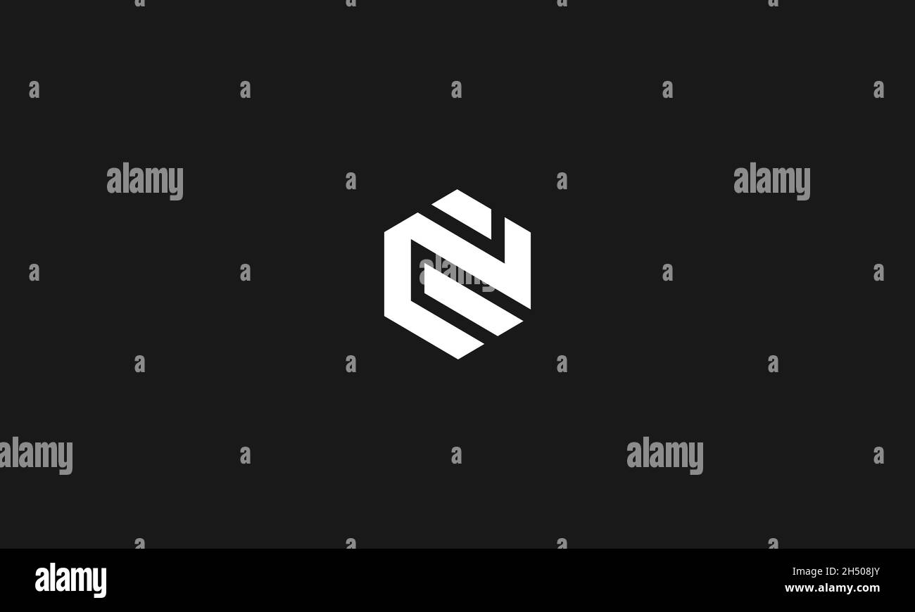 LOGO MIT DEM BUCHSTABEN N MIT NEGATIVEM PLATZEFFEKT FÜR DIE ILLUSTRATION Stock Vektor