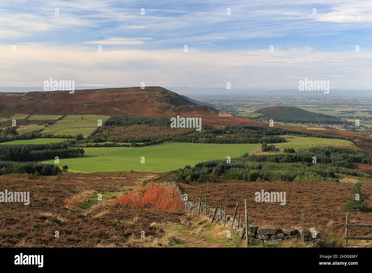 Die Cleveland Hills in der Nähe von Lord Stones, North Yorkshire Stockfoto