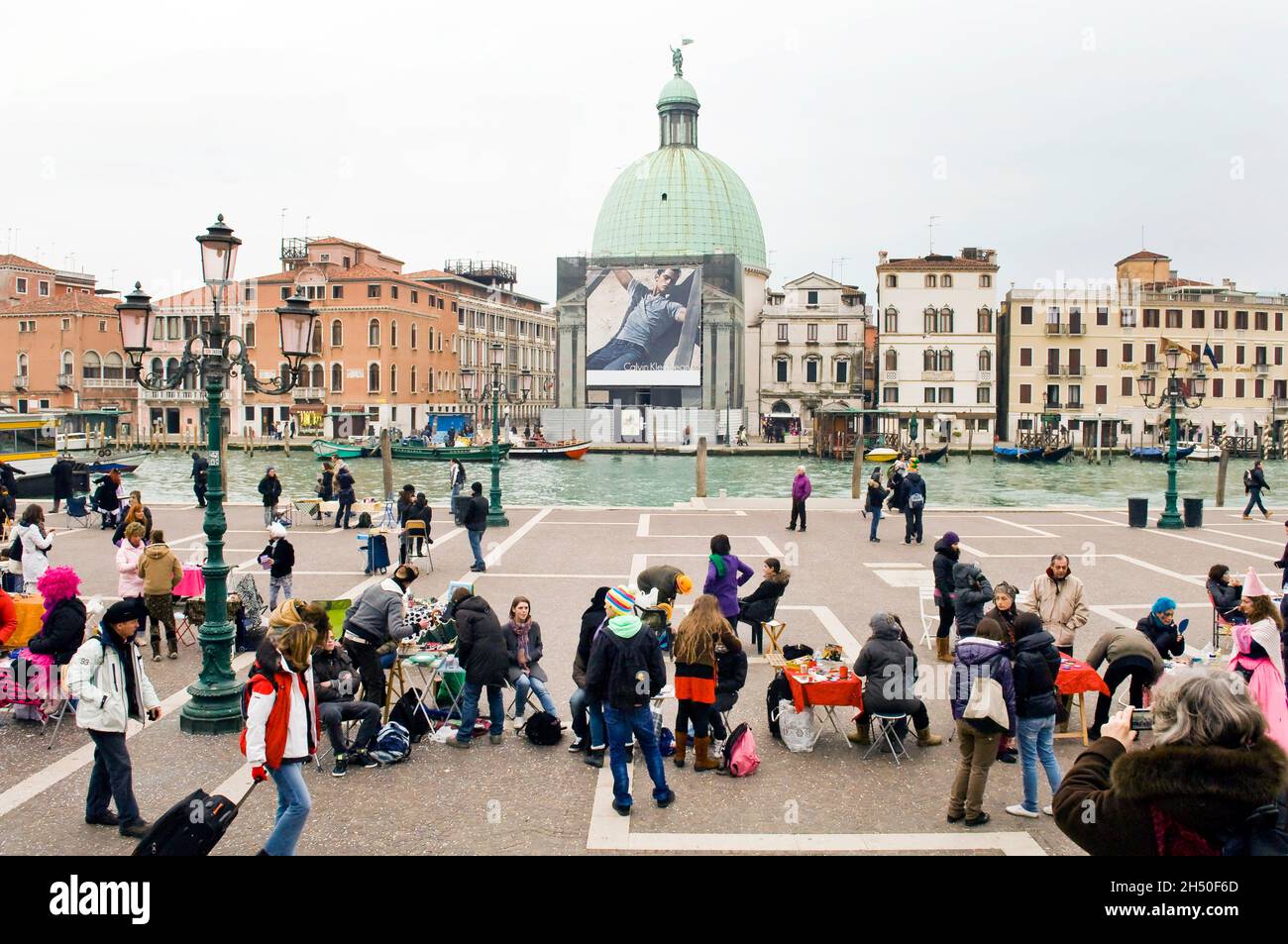 Menschenmassen in Venedig, Italien Stockfoto